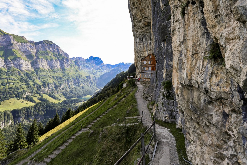 Best Places to Visit in Switzerland: Berggasthaus Aescher-Wildkirchli